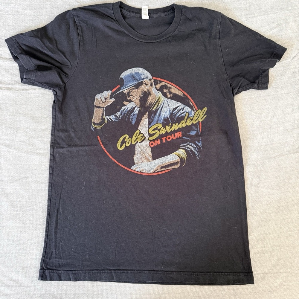 Cole Swindell On Tour T Shirt Mens M Black Country Concert Graphic Tee